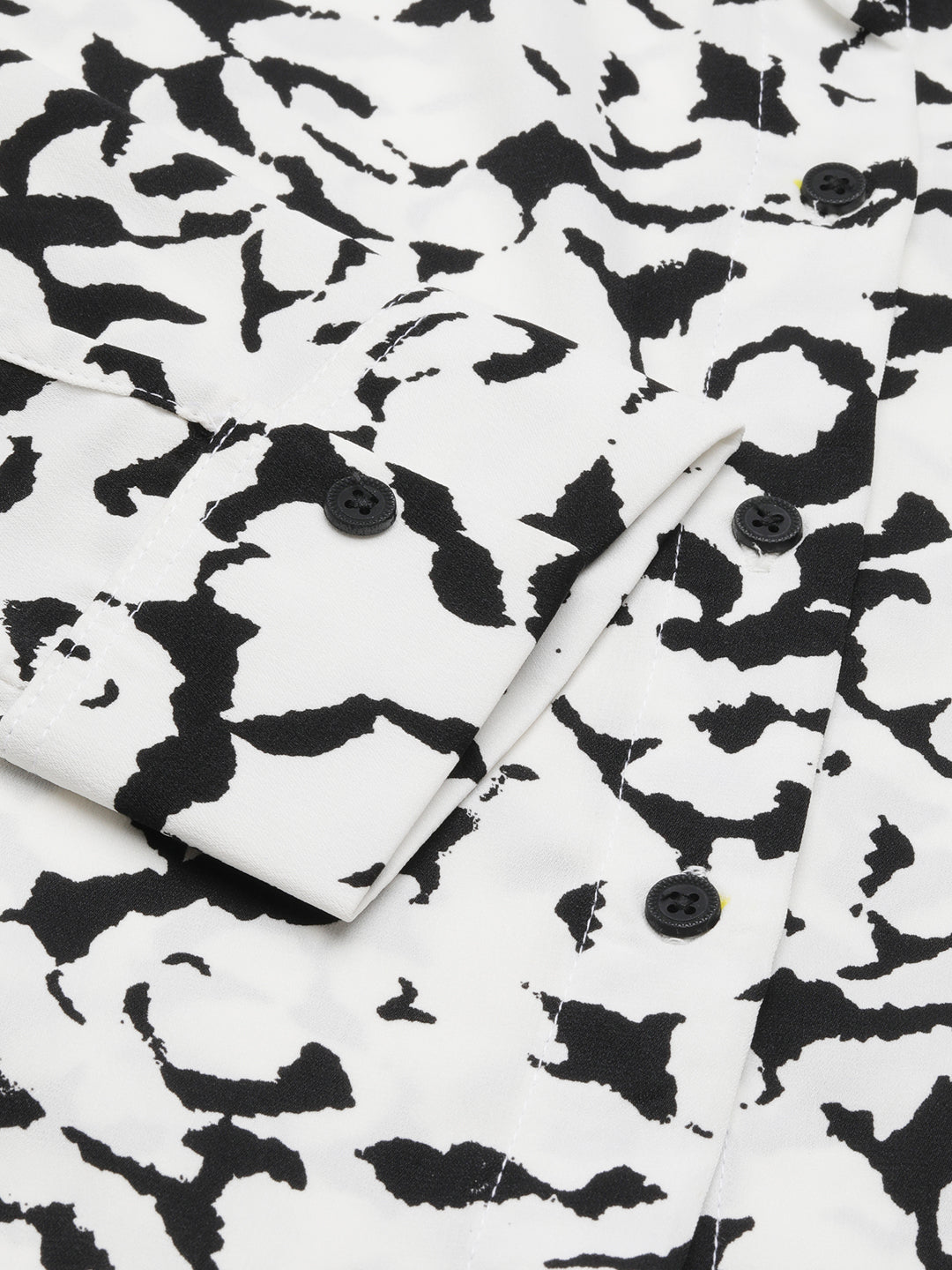 Women's White Abstract Printed Casual Shirt