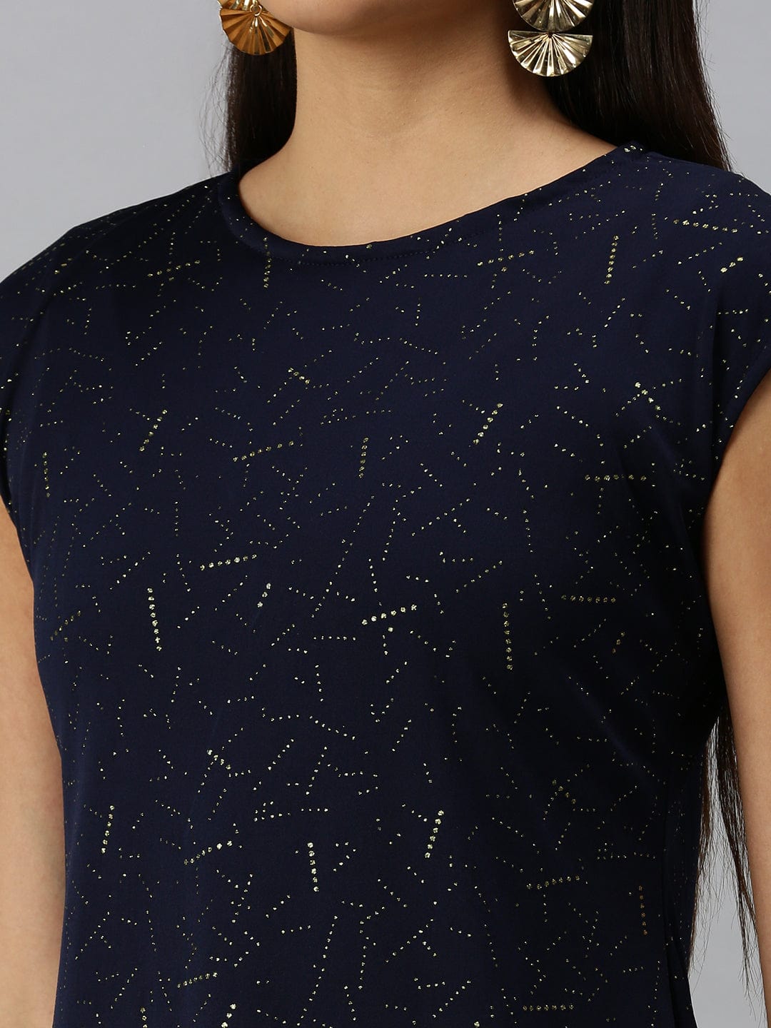 Women's Navy Blue Sheath Dress