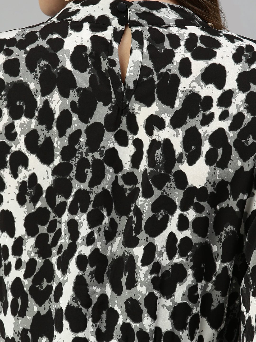 Women's Black Animal Sheath Dress