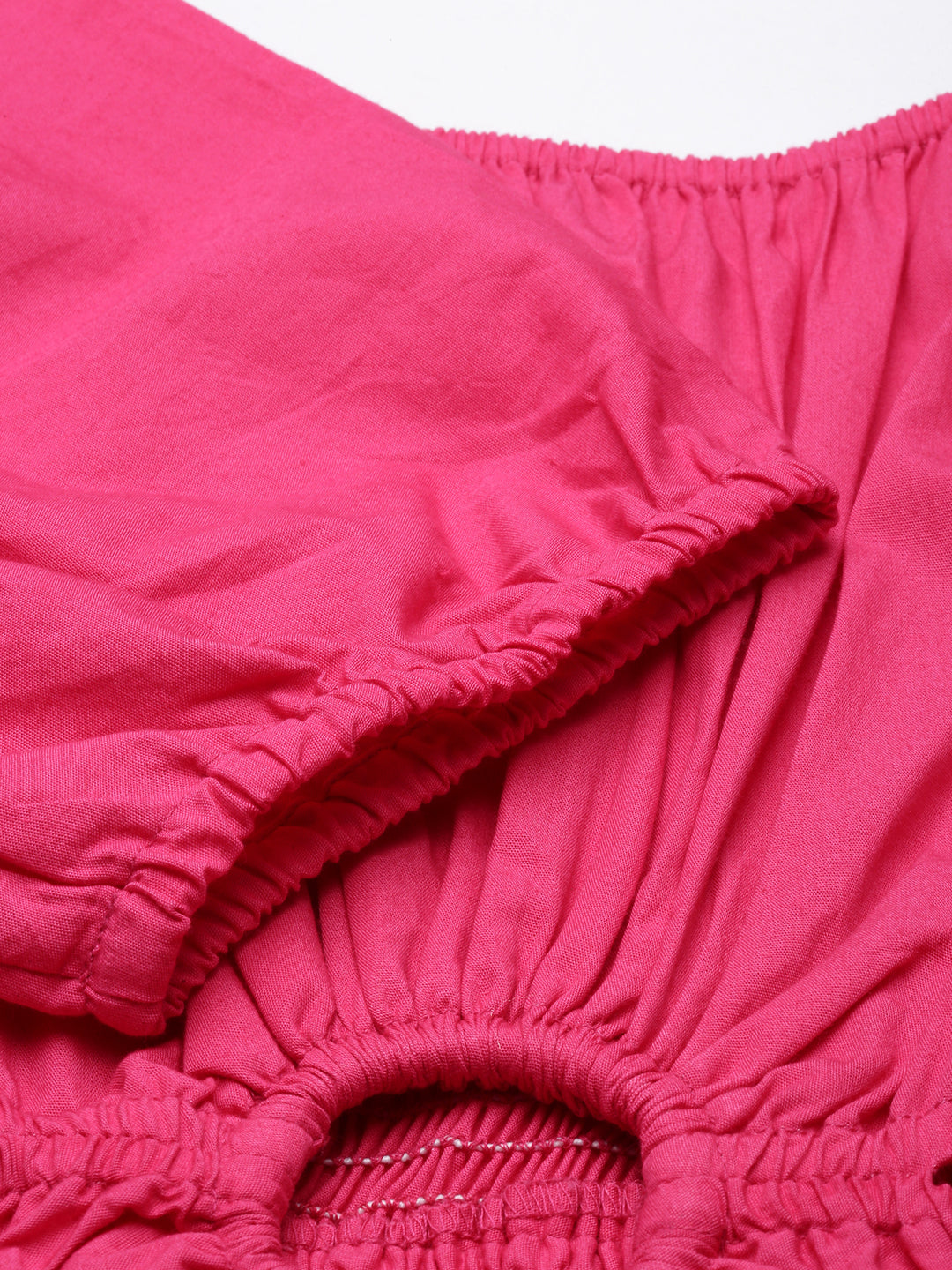 Women's Pink Fit & Flare Cotton Midi Dress