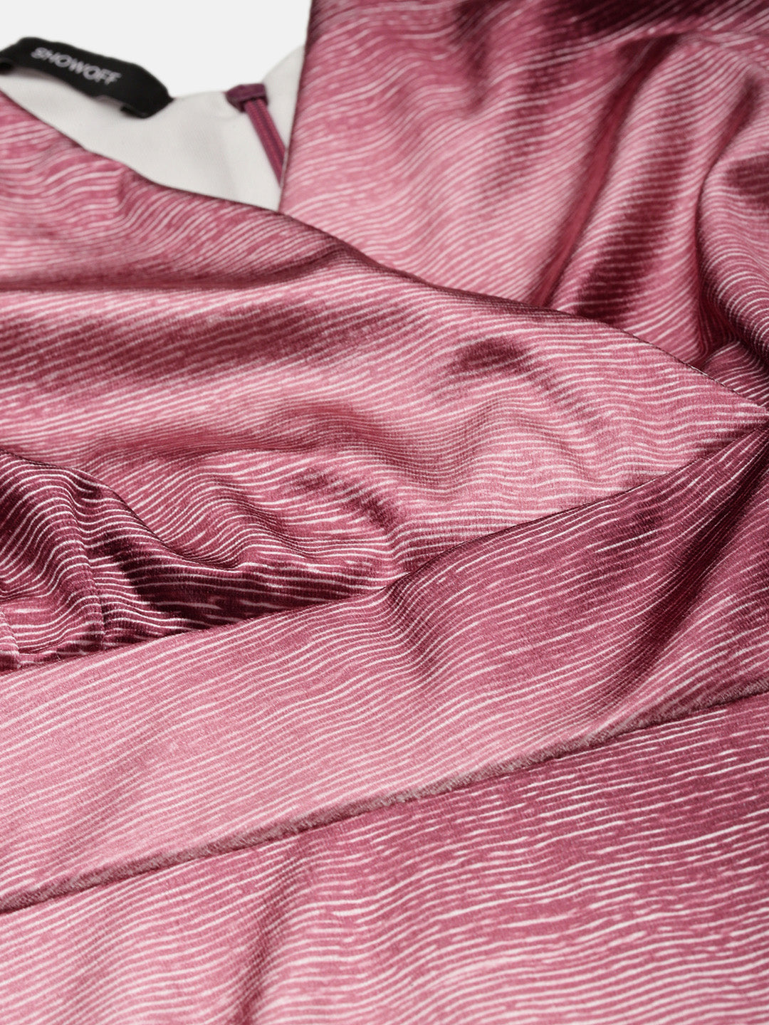 Women's Peach V-Neck Fit and Flare Maxi Dress