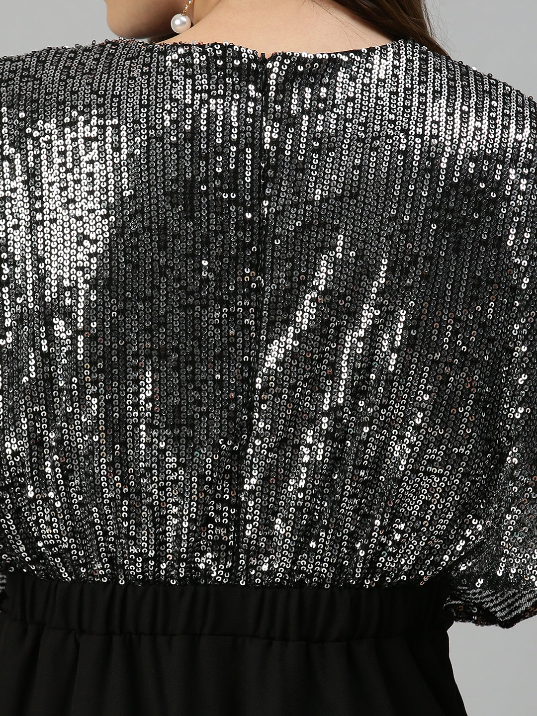 Women's Embellished Maxi Black Dress