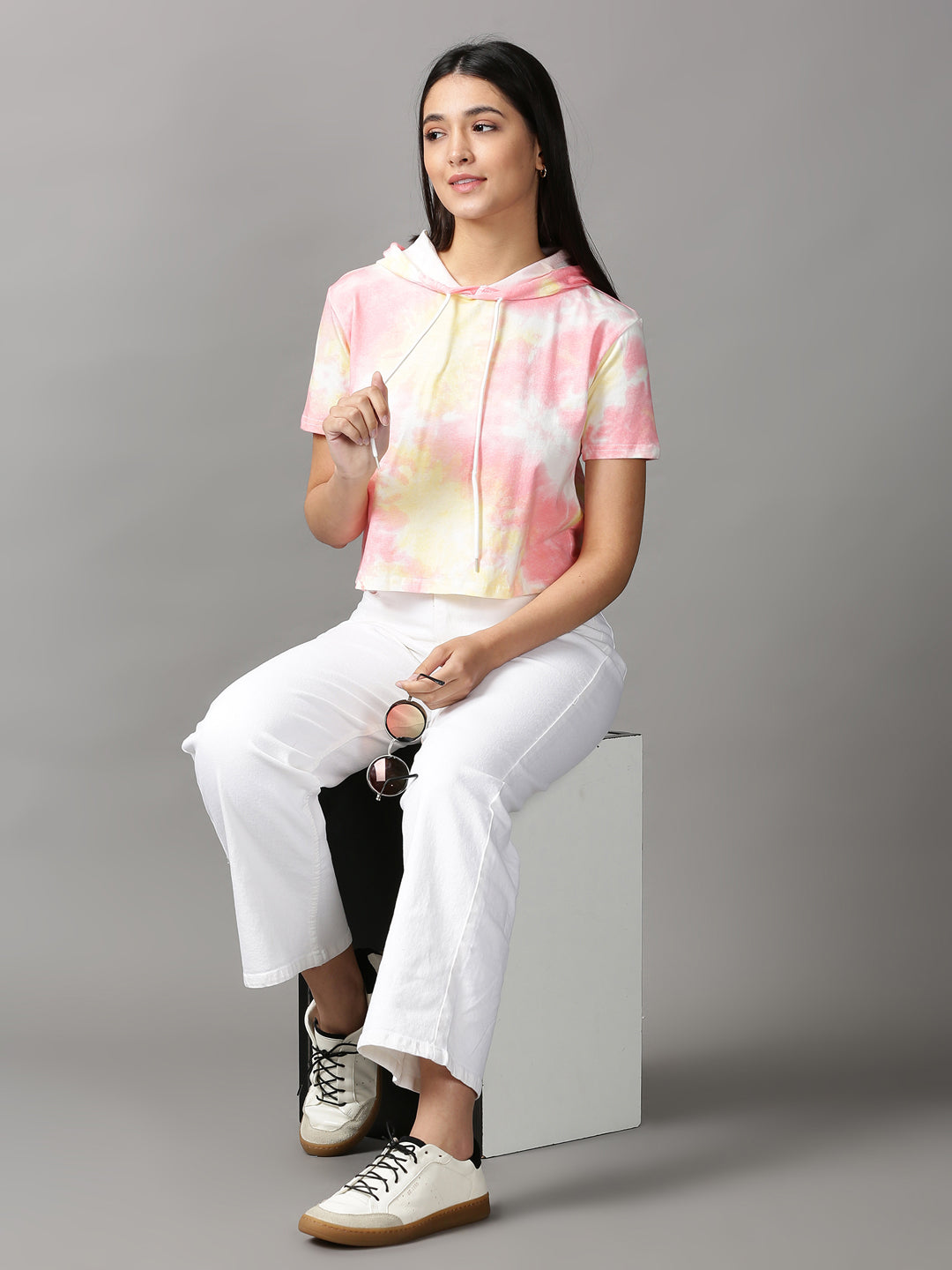 Women's Multi Tie and Dye Crop Top