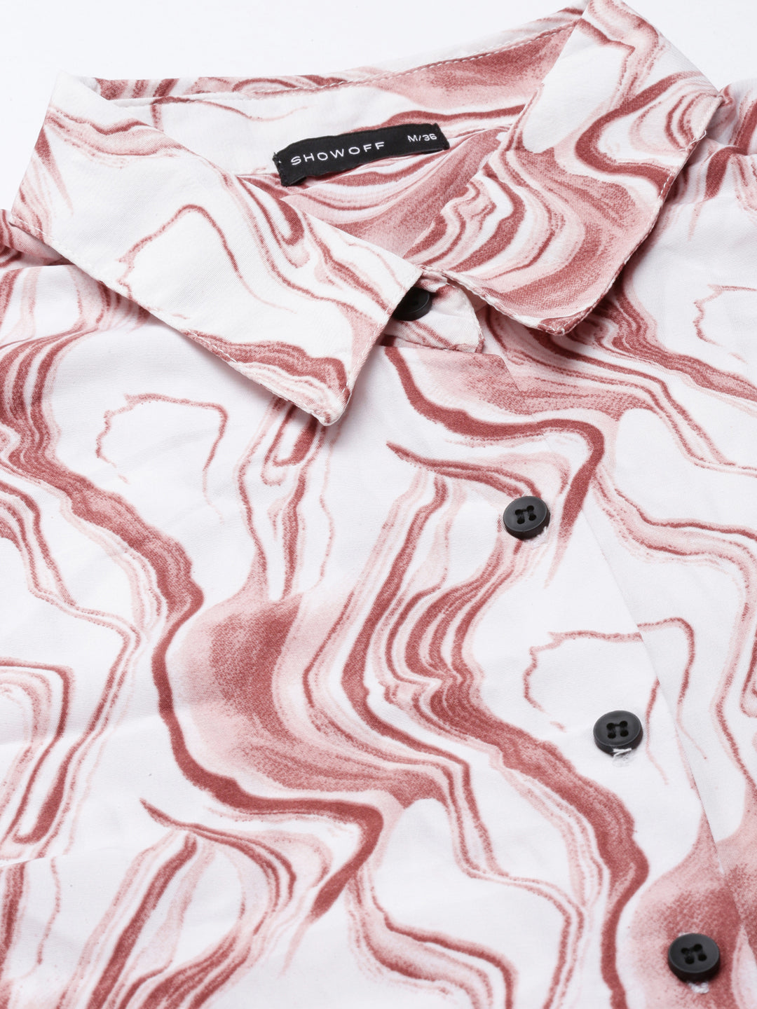 Women's Mauve Classic Printed Casual Shirt