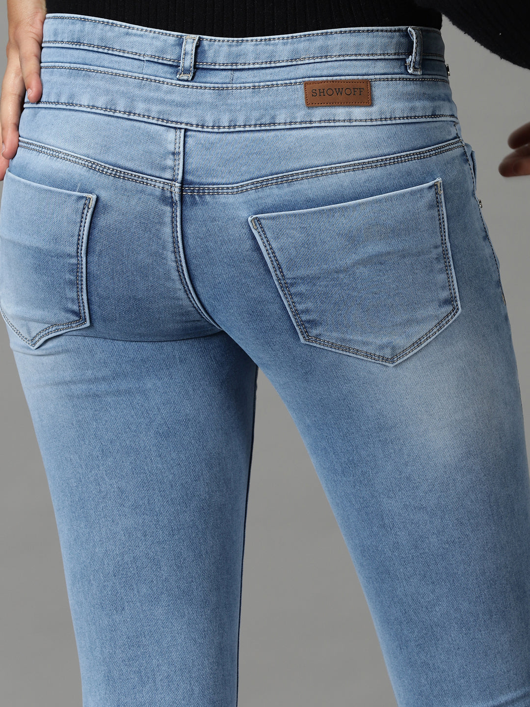 Women's Blue Skinny Fit Light Fade Stretchable Jeans