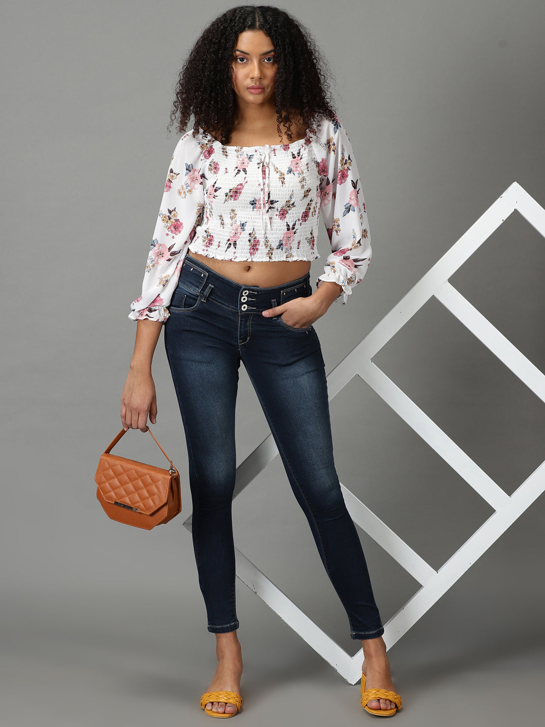 Women's Navy Blue Super Skinny Fit High-Rise Light Fade Stretchable Jeans