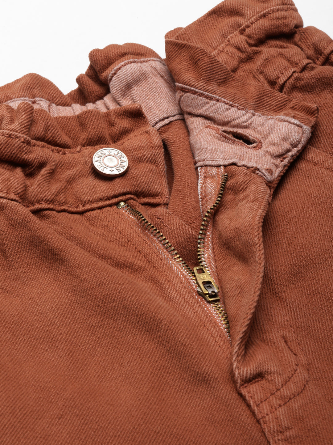 Women's Rust Jean Acid Wash Mid-Rise Denim Jeans