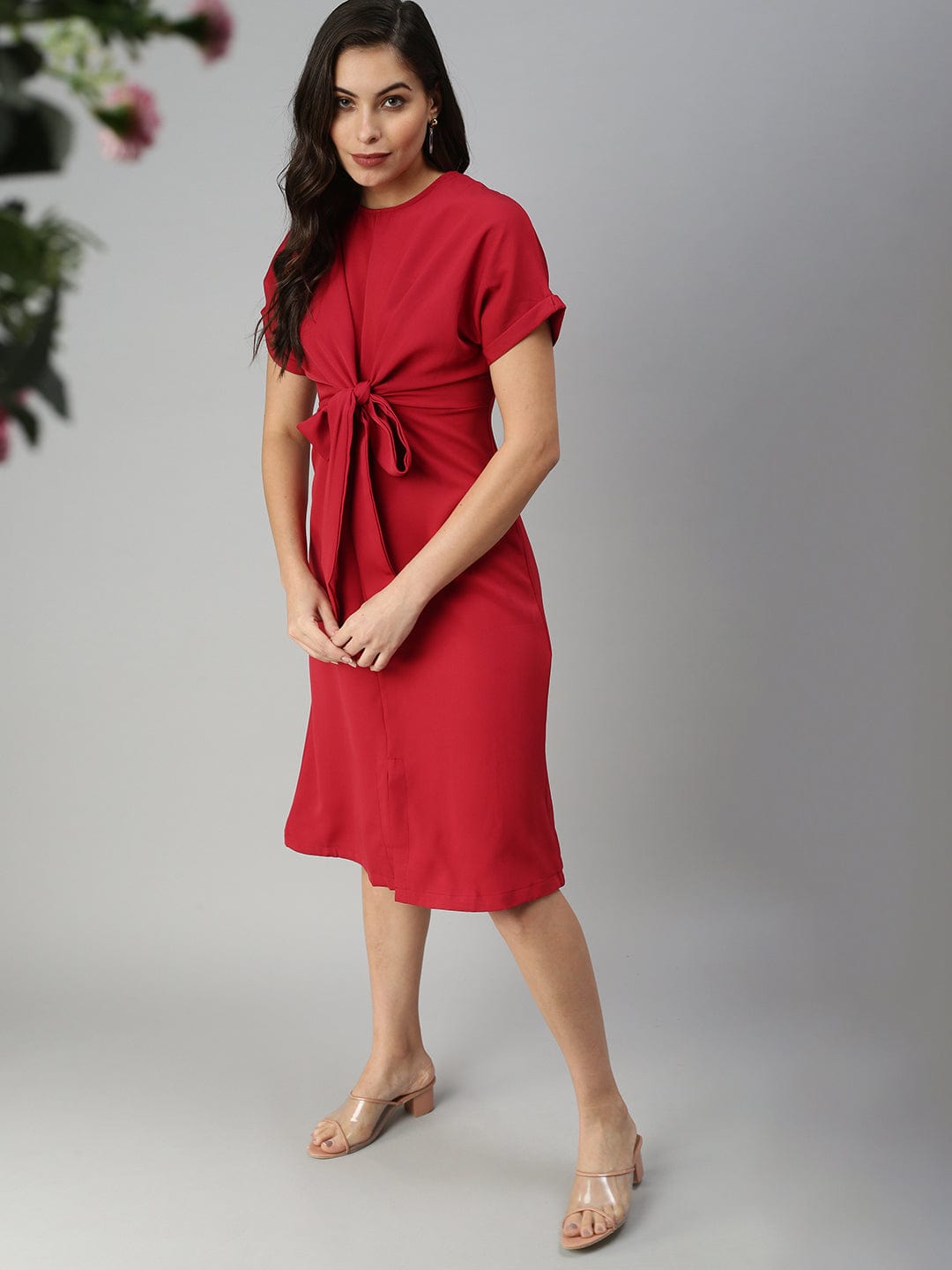 Women's Red Sheath Dress