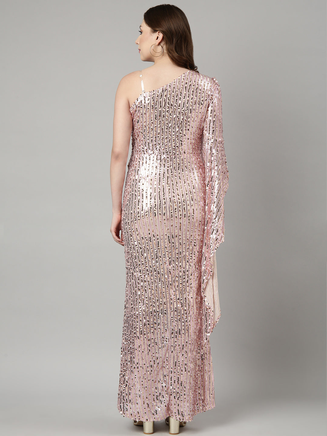 Women's Cream Embellished Bodycon Dress